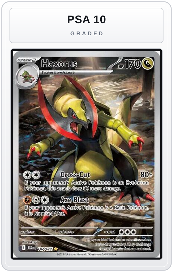 Graded - Haxorus - 147/086 — PSA 10 graded overlay