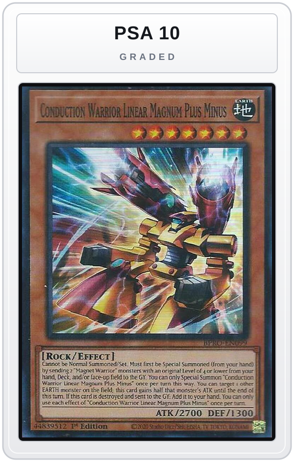 Graded - Conduction Warrior Linear Magnum Plus Minus — PSA 10 graded overlay
