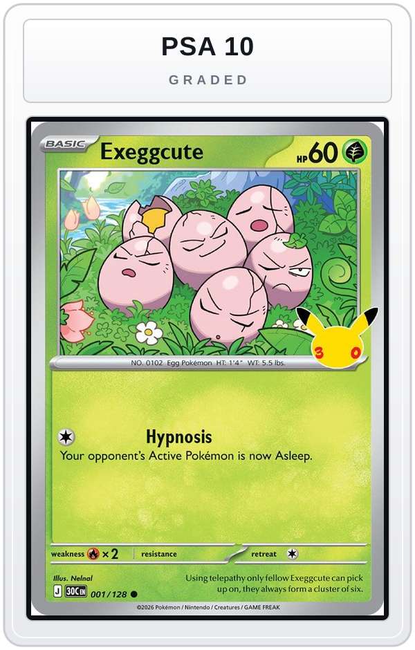 Graded - Exeggcute — PSA 10 graded overlay
