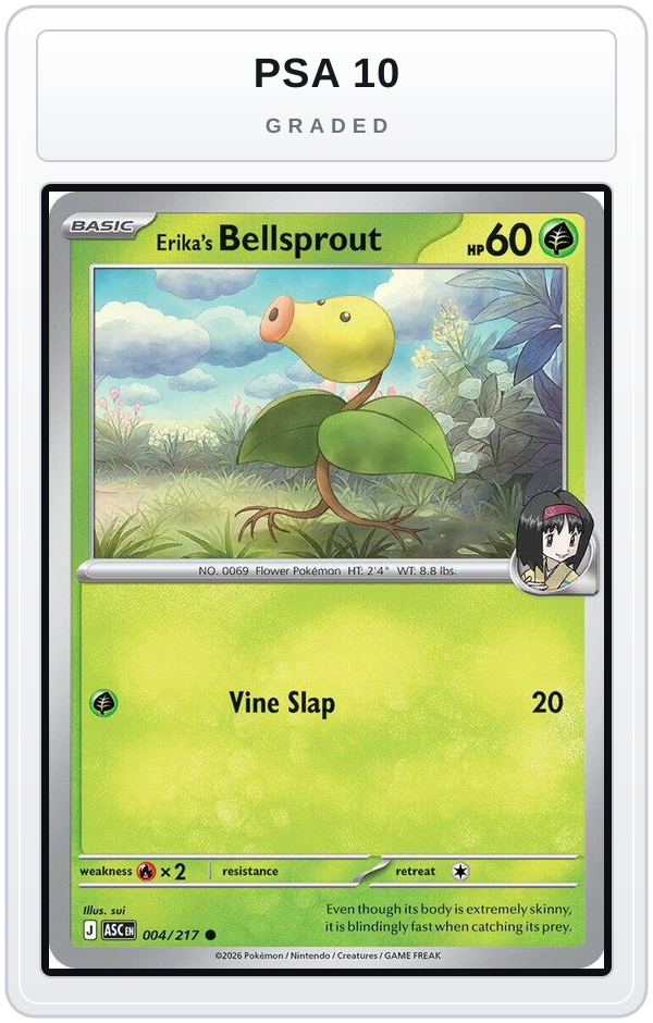 Graded - Erika's Bellsprout — PSA 10 graded overlay