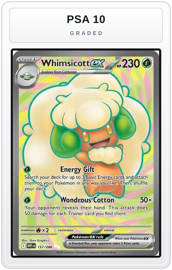 Graded - Whimsicott ex - 157/086 — PSA 10 graded overlay