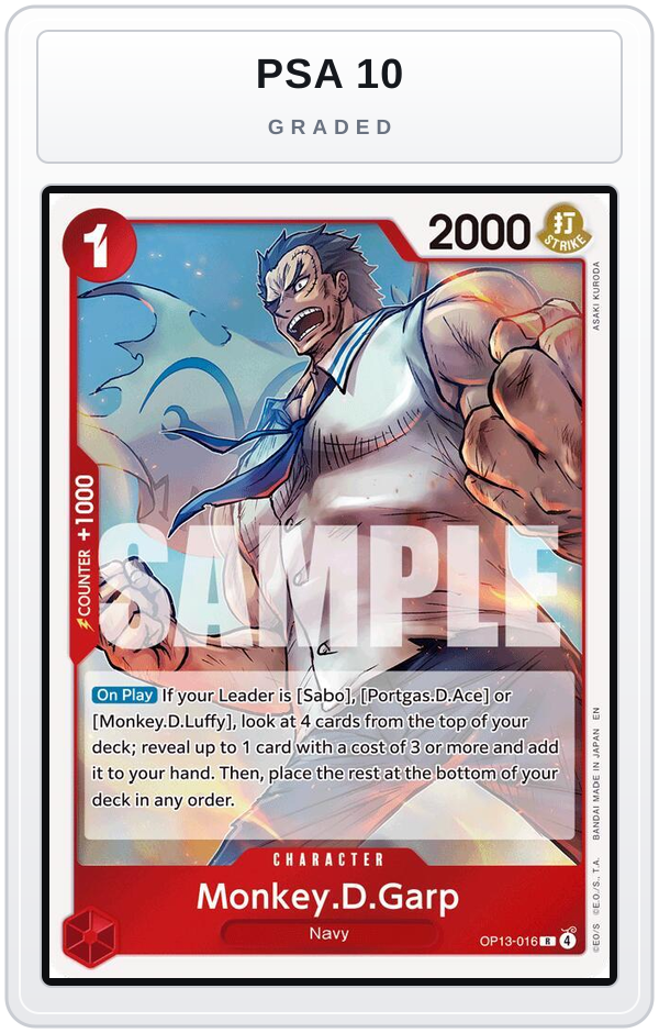 Graded - Monkey.D.Garp — PSA 10 graded overlay