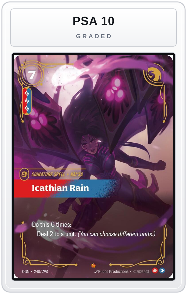 Graded - Icathian Rain — PSA 10 graded overlay