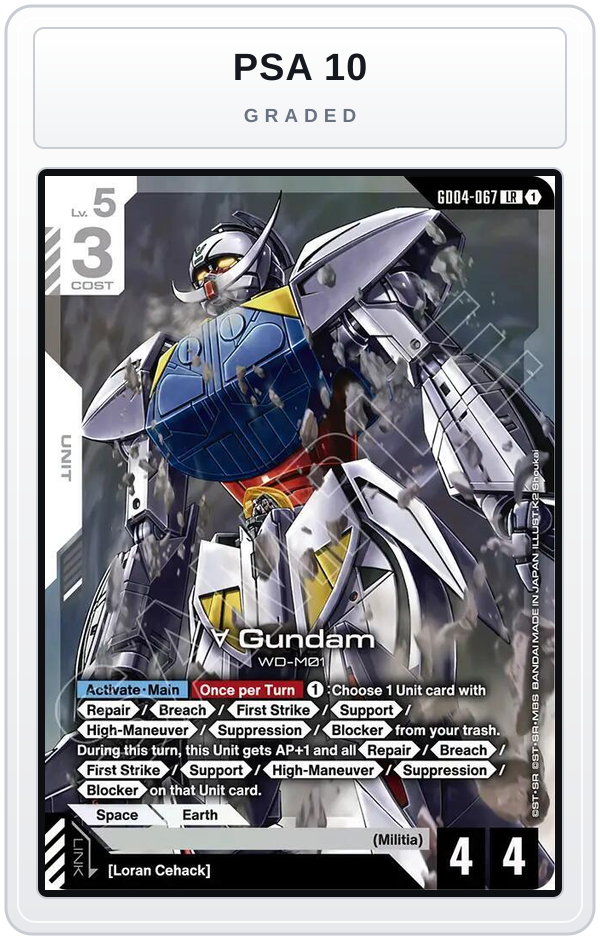 Graded - Turn A Gundam (GD04-067) — PSA 10 graded overlay