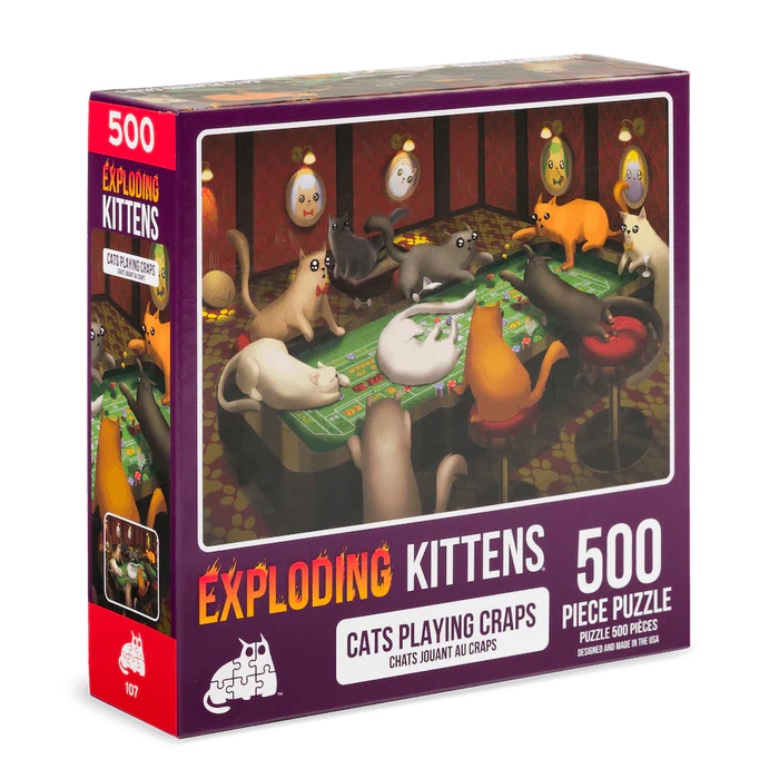 Exploding Kittens: Cats Playing Craps 500pc