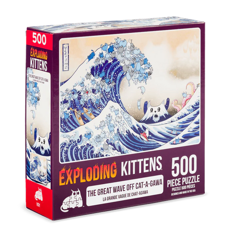 Exploding Kittens: The Great Wave Off Cat-A-Gawa 500pc