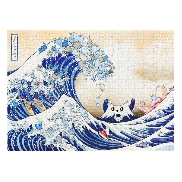 Exploding Kittens: The Great Wave Off Cat-A-Gawa 500pc