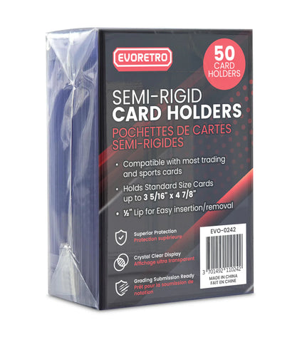 Semi-rigid Card Holders 3 5/16" x 4 7/8" Pack of 50