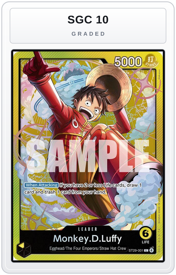 Graded - Monkey.D.Luffy (001) — SGC 10 graded overlay