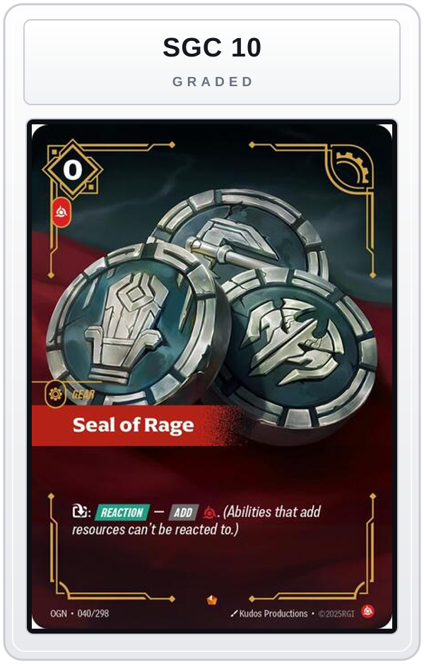 Graded - Seal of Rage — SGC 10 graded overlay