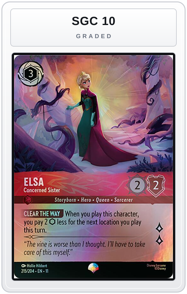 Graded - Elsa - Concerned Sister (Epic) — SGC 10 graded overlay