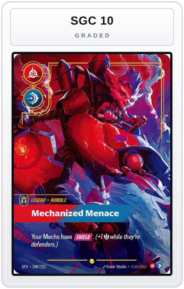 Graded - Rumble - Mechanized Menace (Overnumbered) — SGC 10 graded overlay