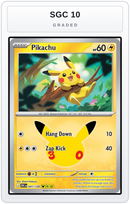 Graded - Pikachu - 041/128 — SGC 10 graded overlay