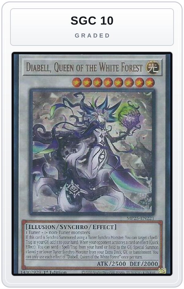 Graded - Diabell, Queen of the White Forest — SGC 10 graded overlay