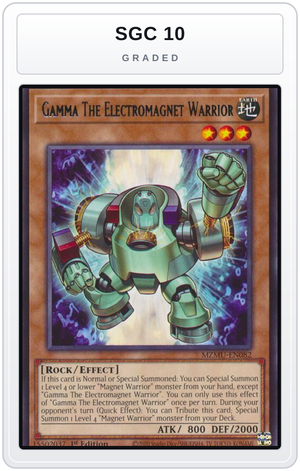Graded - Gamma The Electromagnet Warrior — SGC 10 graded overlay