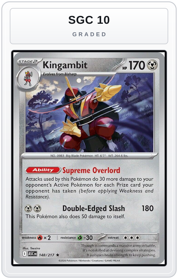 Graded - Kingambit — SGC 10 graded overlay