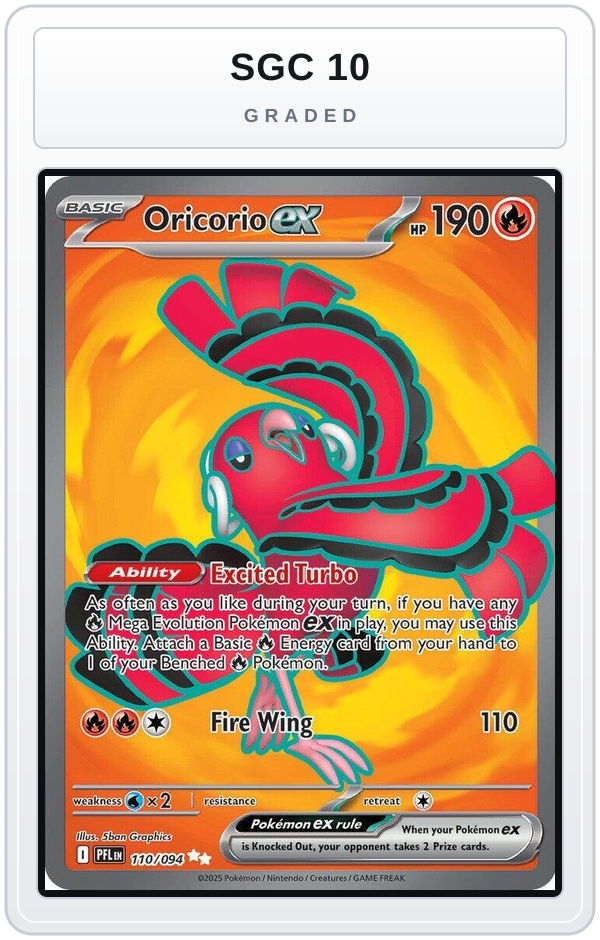 Graded - Oricorio ex - 110/094 — SGC 10 graded overlay