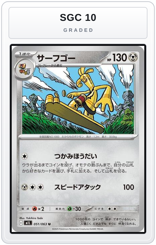 Graded - Gholdengo — SGC 10 graded overlay