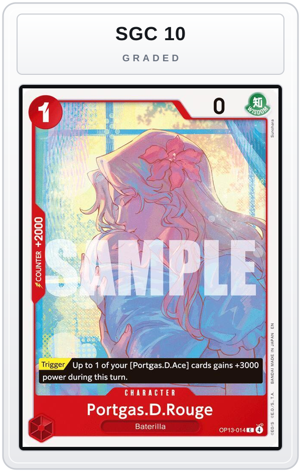 Graded - Portgas.D.Rouge — SGC 10 graded overlay