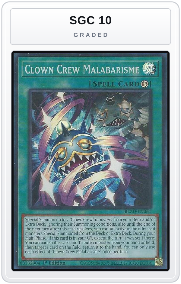 Graded - Clown Crew Malabarisme — SGC 10 graded overlay
