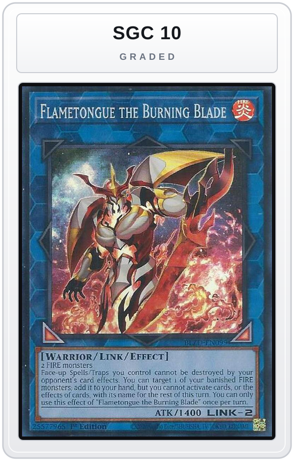 Graded - Flametongue the Burning Blade — SGC 10 graded overlay