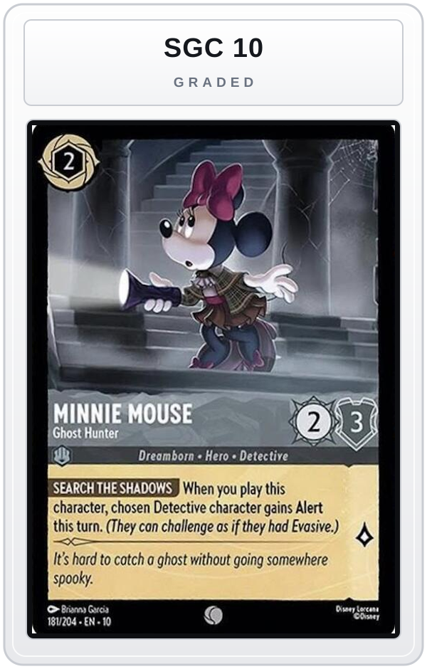 Graded - Minnie Mouse - Ghost Hunter — SGC 10 graded overlay