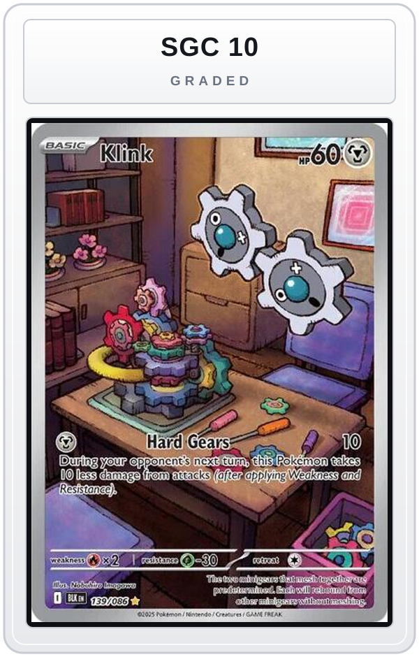 Graded - Klink - 139/086 — SGC 10 graded overlay