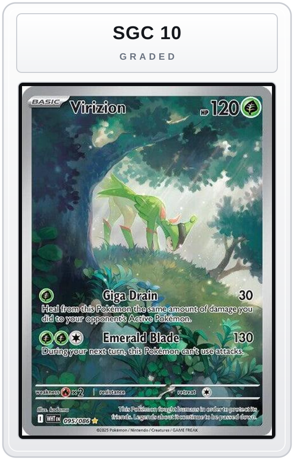 Graded - Virizion - 095/086 — SGC 10 graded overlay