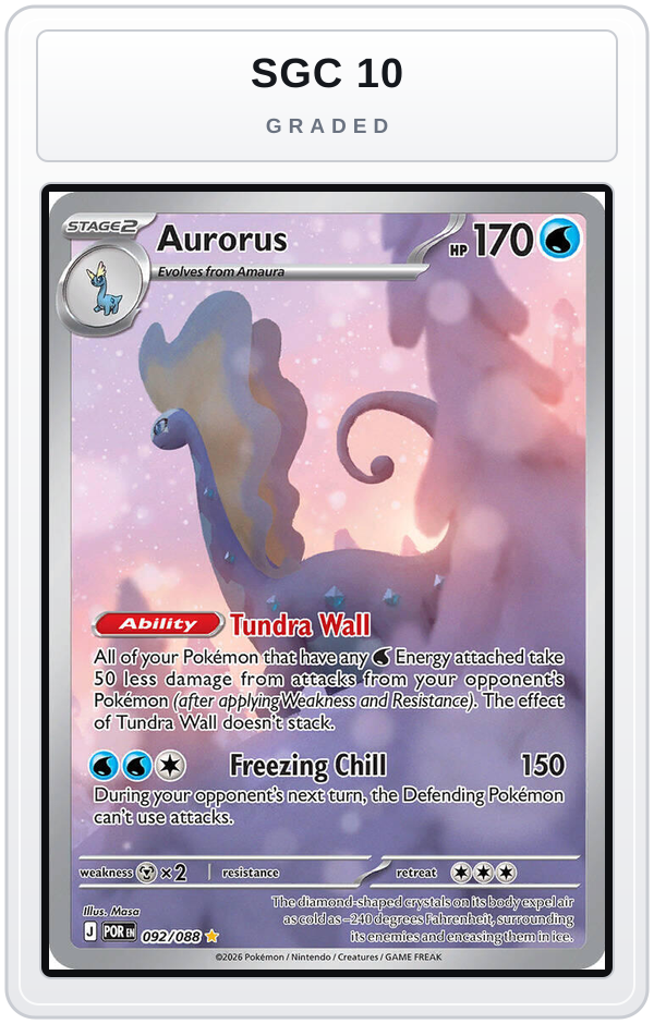 Graded - Aurorus - 092/088 — SGC 10 graded overlay