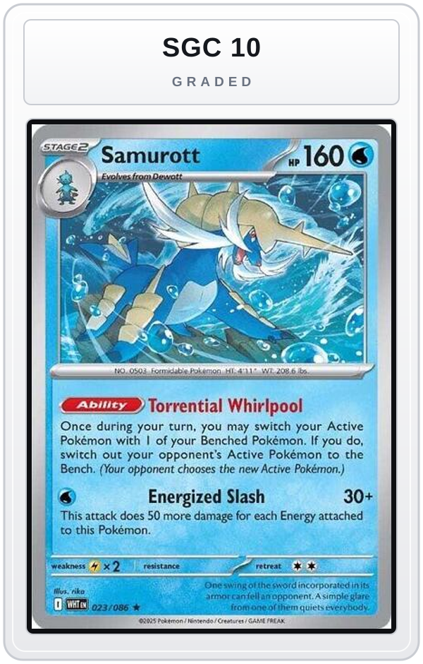 Graded - Samurott — SGC 10 graded overlay