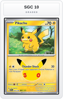 Graded - Pikachu - 023/128 — SGC 10 graded overlay