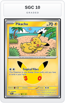 Graded - Pikachu - 043/128 — SGC 10 graded overlay