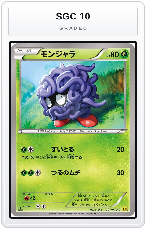 Graded - Tangela — SGC 10 graded overlay