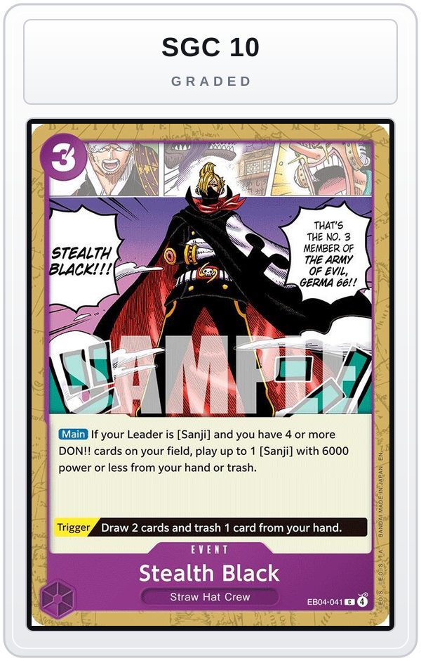 Graded - Stealth Black — SGC 10 graded overlay