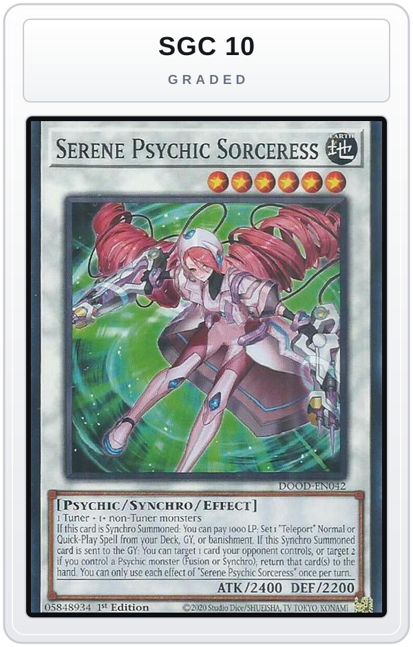 Graded - Serene Psychic Sorceress — SGC 10 graded overlay