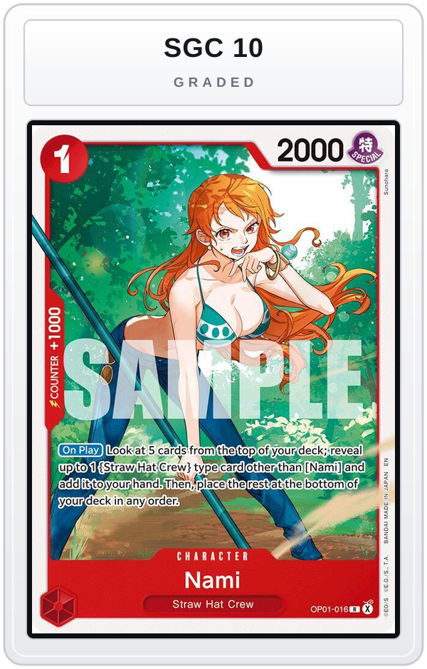 Graded - Nami — SGC 10 graded overlay