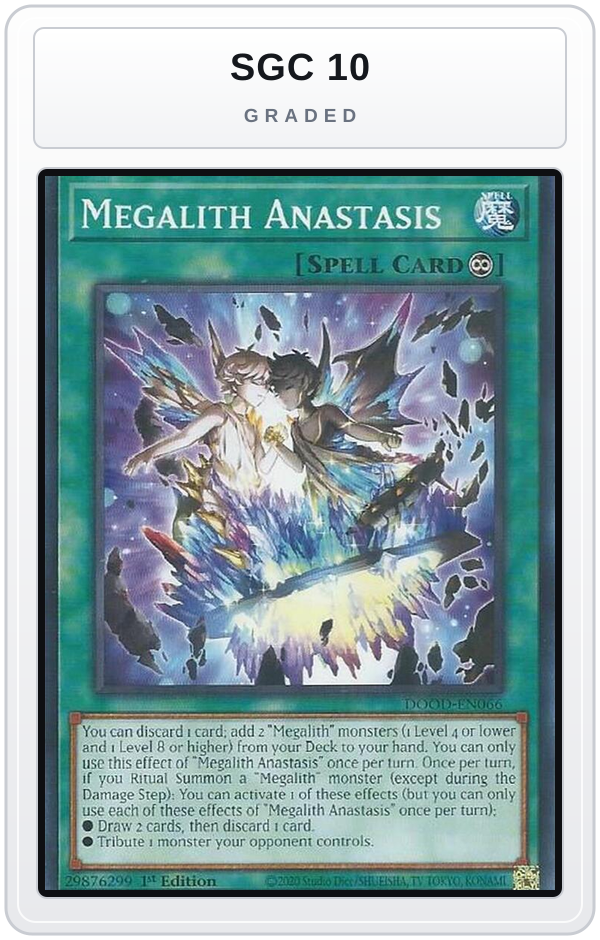 Graded - Megalith Anastasis — SGC 10 graded overlay