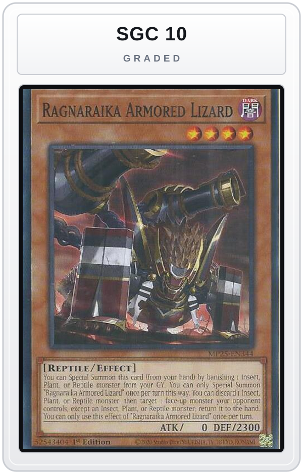 Graded - Ragnaraika Armored Lizard — SGC 10 graded overlay