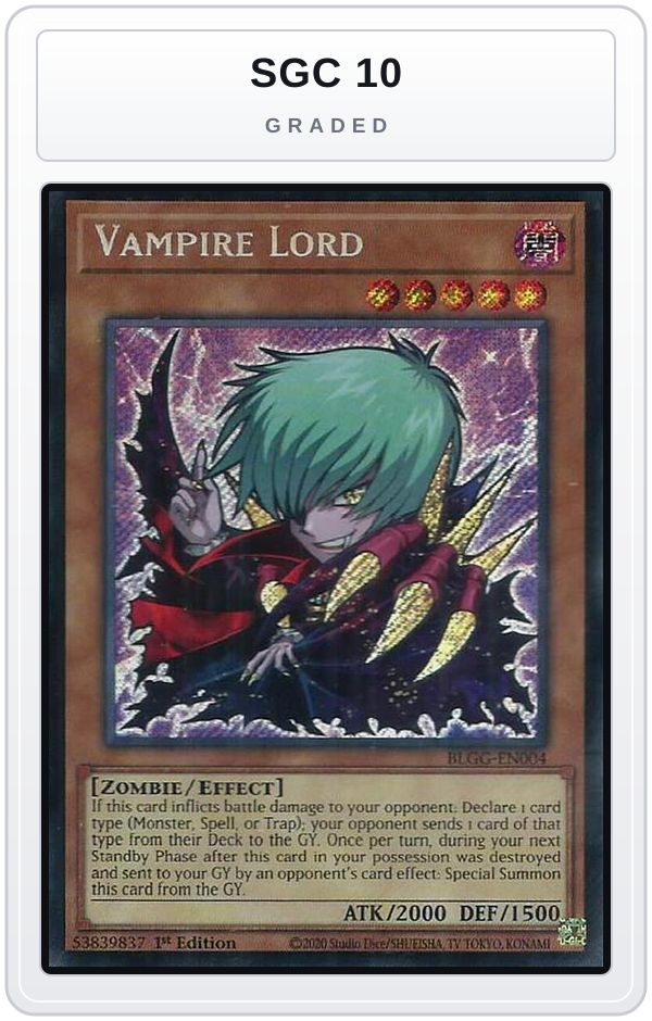 Graded - Vampire Lord — SGC 10 graded overlay