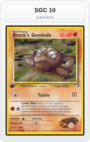 Graded - Brock's Geodude (38) — SGC 10 graded overlay