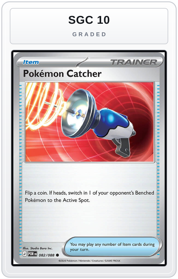 Graded - Pokemon Catcher — SGC 10 graded overlay