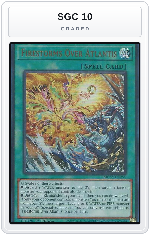 Graded - Firestorms Over Atlantis — SGC 10 graded overlay