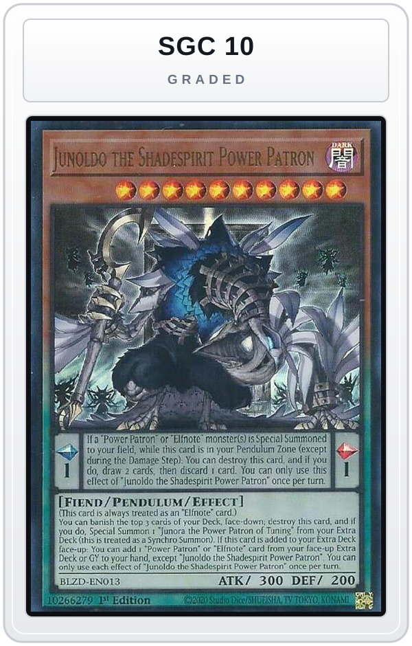 Graded - Junoldo the Shadespirit Power Patron — SGC 10 graded overlay