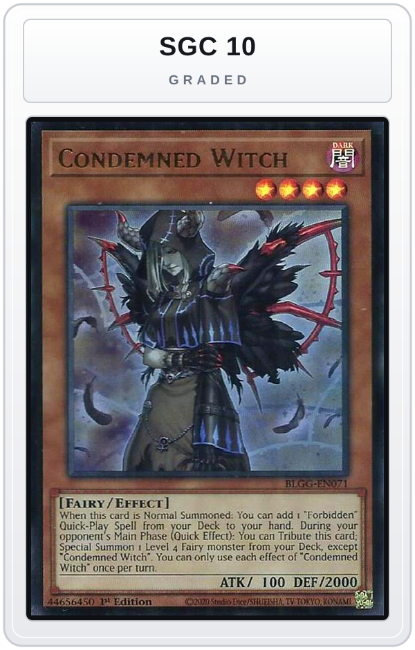 Graded - Condemned Witch — SGC 10 graded overlay