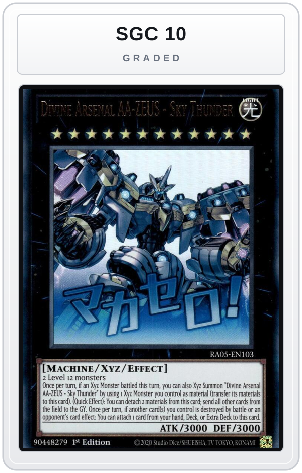 Graded - Divine Arsenal AA-ZEUS - Sky Thunder — SGC 10 graded overlay