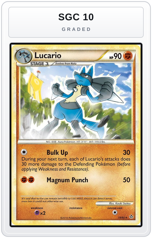 Graded - Lucario — SGC 10 graded overlay