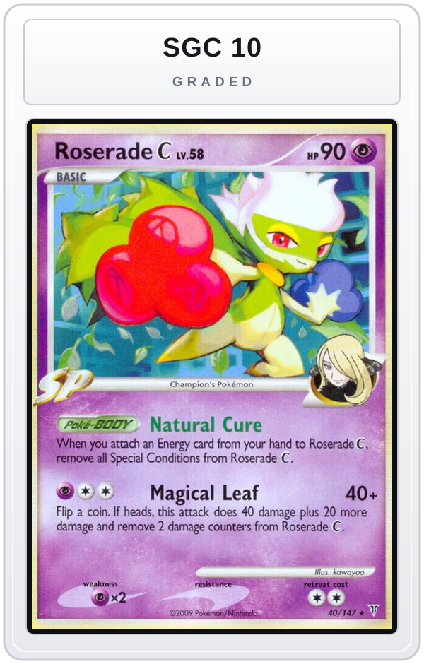 Graded - Roserade C — SGC 10 graded overlay