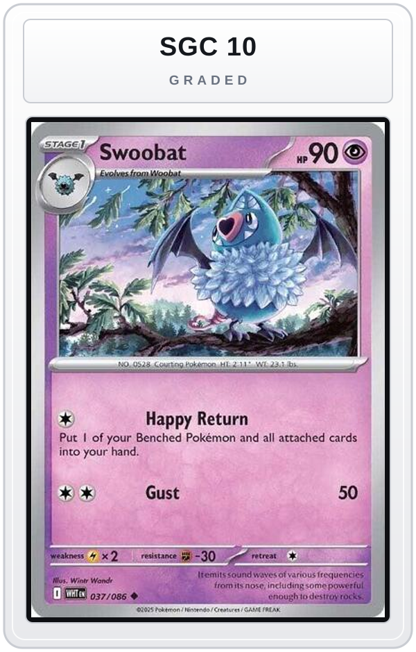 Graded - Swoobat — SGC 10 graded overlay