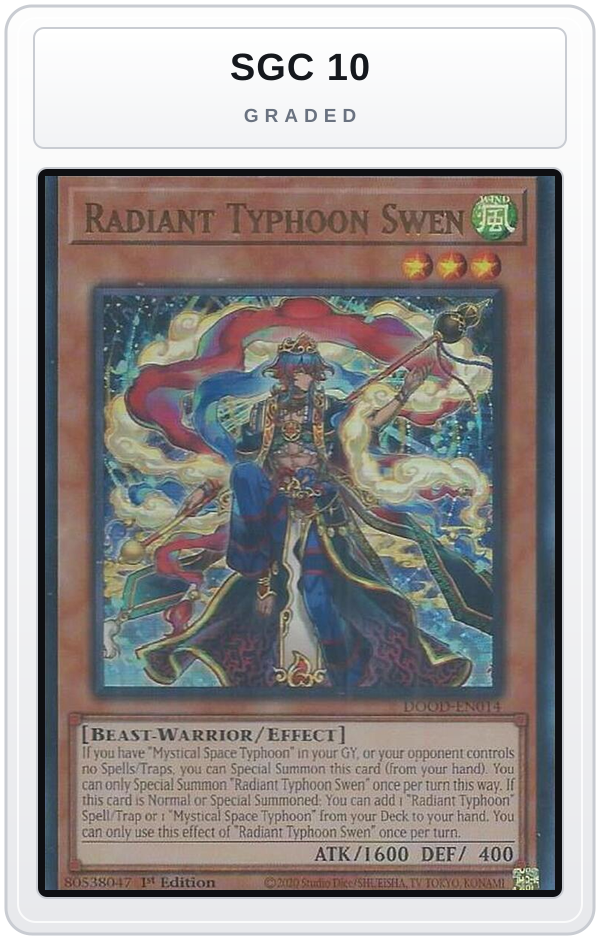 Graded - Radiant Typhoon Swen — SGC 10 graded overlay