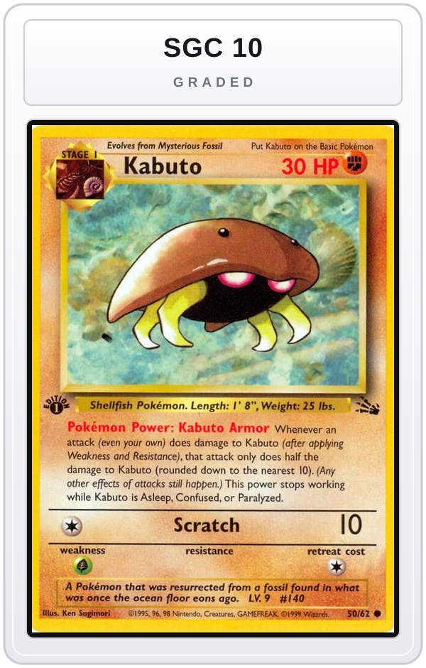 Graded - Kabuto — SGC 10 graded overlay